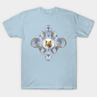 Eagle in Sacred Geometry Ornament T-Shirt